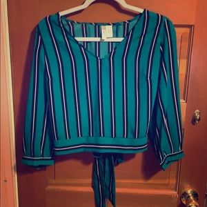 Open backed crop top